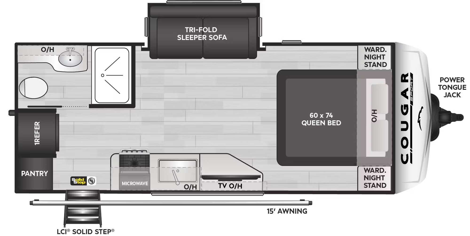 2024 KEYSTONE COUGAR SPORT 1900RBWE, , floor-plans-day image number 0